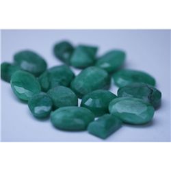 171.00CTW AFRICAN EMERALD MIX SHAPES LOOSE STONES (16)