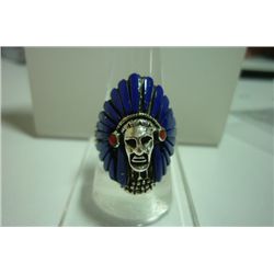 50.00 CTW Skull ring .925 STERLING SILVER