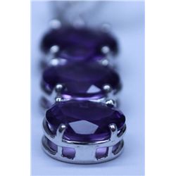 16.40 CTW AMETHYST PENDANT .925 STERLING SILVER