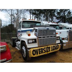 1996 FORD LTL 9000 DAY CAB TRUCK TRACTOR S/N 1FTYA90X1TVA09508