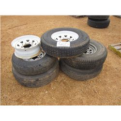 (1) LOT 5 ST235/85R16 TIRES & RIMS