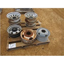 (1) LOT 7 MISC SIZE RIMS