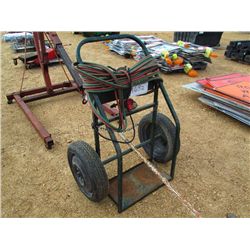 OXYGEN & GAS CART W/HOSE & GAUGE