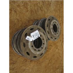 (1) LOT (4) 24.5 ALUMINUM TRUCK RIMS
