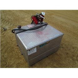 L SHAPE FUEL TANK W/12V PUMP & TOOLBOX