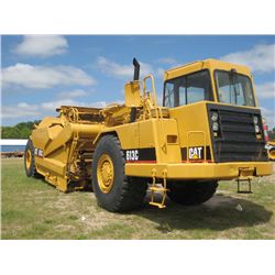 CAT 613C MOTOR SCRAPER, S/N 8LJ01297, ELEVATING, ECAB W/AIR, 23.5-25 TIRES, METER READING 7,336 HRS