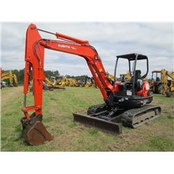 KUBOTA KX161-3SS HYDRAULIC EXCAVATOR, S/N 33320 (07 YR) 5'-10" STICK, 18" BUCKET, AUX HYDS, ANGLE BL