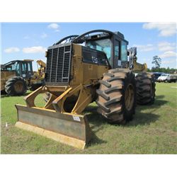 CAT 525C GRAPPLE SKIDDER, S/N 52500385 (07 YR) SINGLE ARCH, WINCH, ECAB W/AIR, 30.5-32 TIRES, METER 