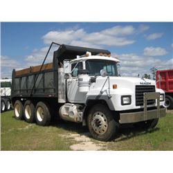 1999 MACK RD690S TRI-AXLE DUMP, S/N 1M2AP264C6XM027217, 300 HP MACK DIESEL, 7 SPD MAXITORQUE TRANS, 
