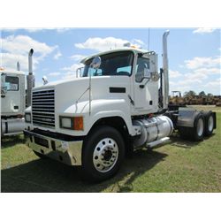 2008 MACK CHU613 T/A TRUCK TRACTOR, S/N 1M1AN07Y08N001259, DAY CAB, MP8-485C MACK DIESEL ENG, T310 T