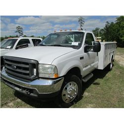 2004 FORD F550 4X4 SERVICE TRUCK, S/N 1FDAF57824EB52062, POWER STROKE V8 DIESEL ENG, A/T, P/S, A/C, 