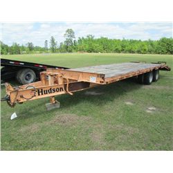 1998 HUDSON T/A TAG TRAILER, S/N 10HHTD1D9W1000431, 10T, 21'X8' DECK, 5' DOVETAIL W/RAMPS, 8.75-16.5