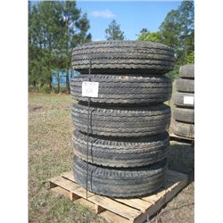 (5) 11-22.5 TIRES & WHEELS