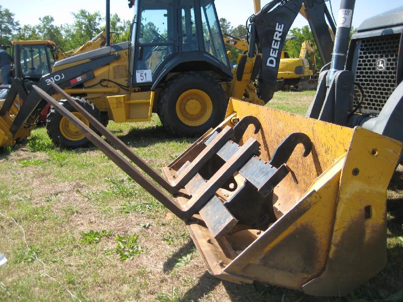 JOHN DEERE 410J 4X4 LOADER BACKHOE, S/N JX156366, 4N1 BUCKET, FORKS