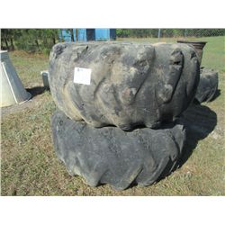 1 LOT OF 2 30.5-32 TIRES & WHEELS