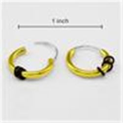 Yellow & black hoop earrings