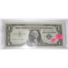 Image 1 : 1957 SERIES A $1 SILVER CERTIFICATE BILL SERIAL #E58115786A *RARE EXTRA FINE GRADE*!!