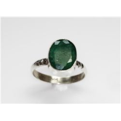 Emerald 3.20g Ring in Silver