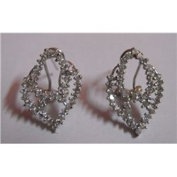 CZ 3.74g Ear Rings .925 Sterling Silver