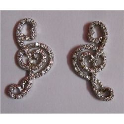 CZ 4.86g Ear Rings .925 Sterling Silver