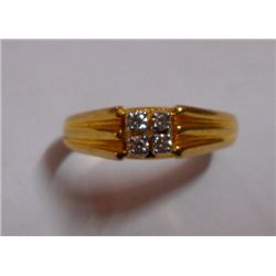 0.15 CTW Diamond Ring in 4.193g 18kt Yellow Gold