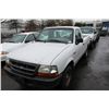Image 1 : 1998 WHITE FORD RANGER 2DR PU 181,389KM GAS 3.0L