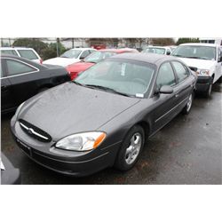 2002 GREY FORD TAURUS SE 4DR SDN 89,295KM GAS