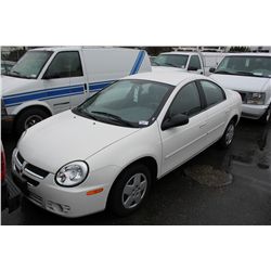 2004 WHITE DODGE NEON SX 4DR SDN 29,239KM GAS