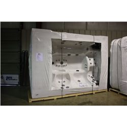 8 PERSON, 1 LOUNGER, STERLING SILVER, MAHOGANY,