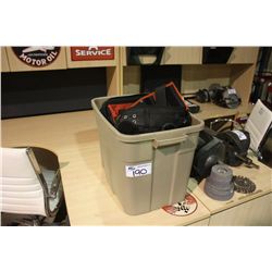 BIN OF ASSORTED TOOLS