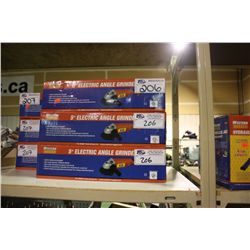 3 ELECTRIC 5" ANGLE GRINDERS