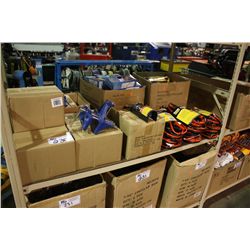 LARGE LOT OF VISES, HITCHES & CABLES