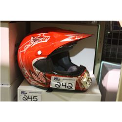 RED FLOWER DESIGN MOTORCROSS HELMET