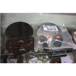 CAMERA, HEADPHONES & BAG OF MISC JEWELERY