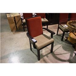 RED & BEIGE LOW ARM CHAIR