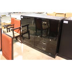 GLOSS BLACK MULTI-DOOR TV CHEST