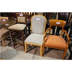 GREY PADDED SIDE CHAIR