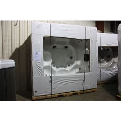 8 PERSON, BENCH SEATING, SNOW WHITE, MIST CABINET