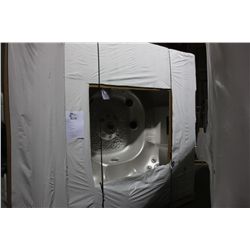 8 PERSON, BENCH SEATING, GYPSUM, MAHOGANY CABINET,