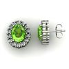 Image 1 : Genuine 3.24 ctw Peridot Diamond Earring 10k W/Y Gold