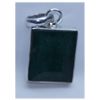 Image 1 : 25.30 CTW EMERALD PENDANT .925 STERLING SILVER