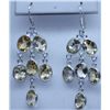 Image 1 : 24.20 CTW CITRINE EARRINGS .925 STERLING SILVER