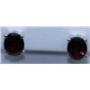 Image 1 : 18.75 CTW GARNET EARRING .925 STERLING SILVER