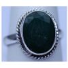 Image 1 : 25.90 CTW EMERALD  RING .925 STERLING SILVER
