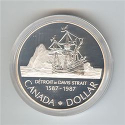 Canada 1987 silver dollar, Davis Strait