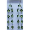 Image 1 : 36.20 CTW PERIDOT EARRINGS .925 STERLING SILVER