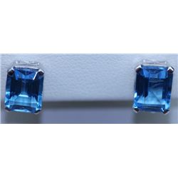 17.00 CTW BLUE TOPAZ EARRING .925 STERLING SILVER