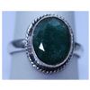 Image 1 : 22.75 CTW EMERALD  RING .925 STERLING SILVER