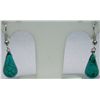 Image 1 : BLUE TURQUISE TEARDROP DANGLING EARRINGS