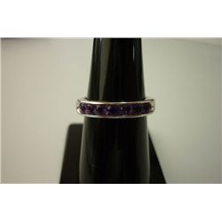 12.50 CTW AMETHYST RING .925 STERLING SILVER